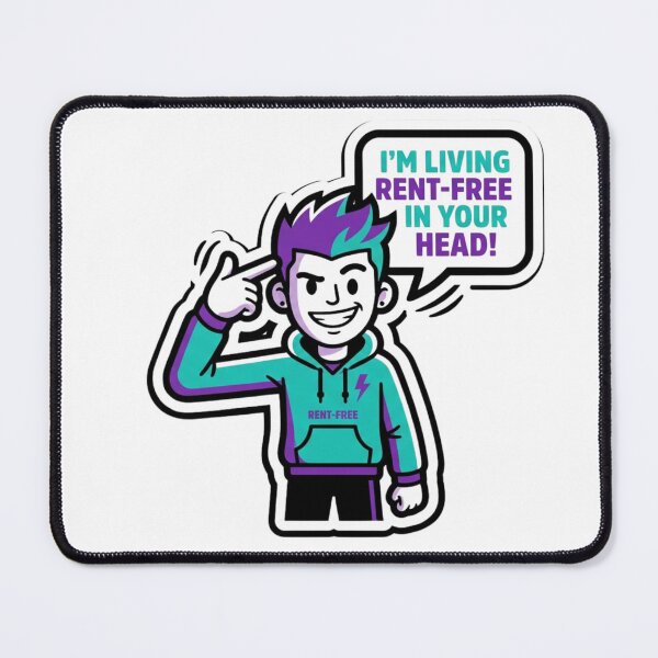 Item preview, Living Rent Free in My Head Overthinking designed and sold by NeonNerd Studio.