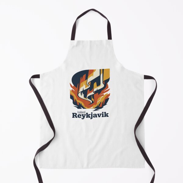 Item preview, Reykjavik Northern Lights Bold Retro Graphic Art designed and sold by Inkworksbyshery.
