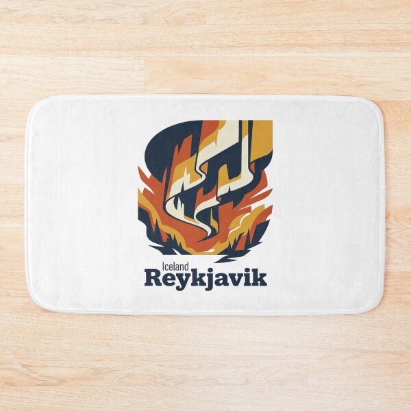 Item preview, Reykjavik Northern Lights Bold Retro Graphic Art designed and sold by Inkworksbyshery.