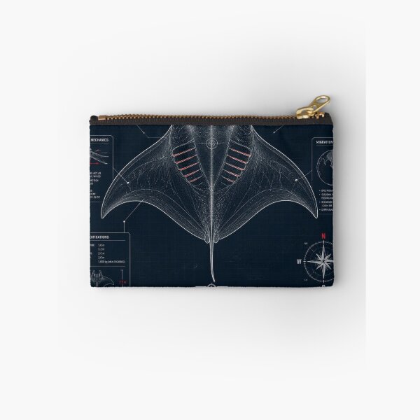 Item preview, Manta Ray Blueprint Art | Sea Creatures Technical Illustration designed and sold by SunnyDesign82.