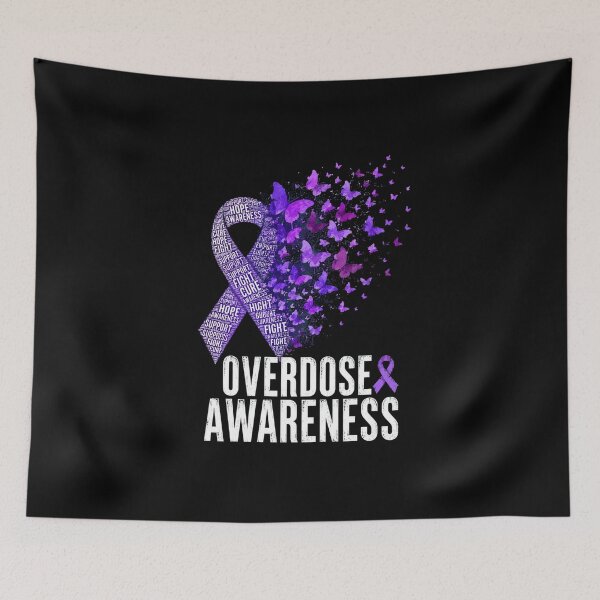 Item preview, overdose awareness purple ribbon hope support fight designed and sold by anapldv.