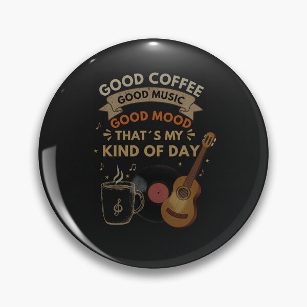 Item preview, Good Coffee Good Music Good Mood Guitar Lover Shirt designed and sold by Joyful-Pixel.