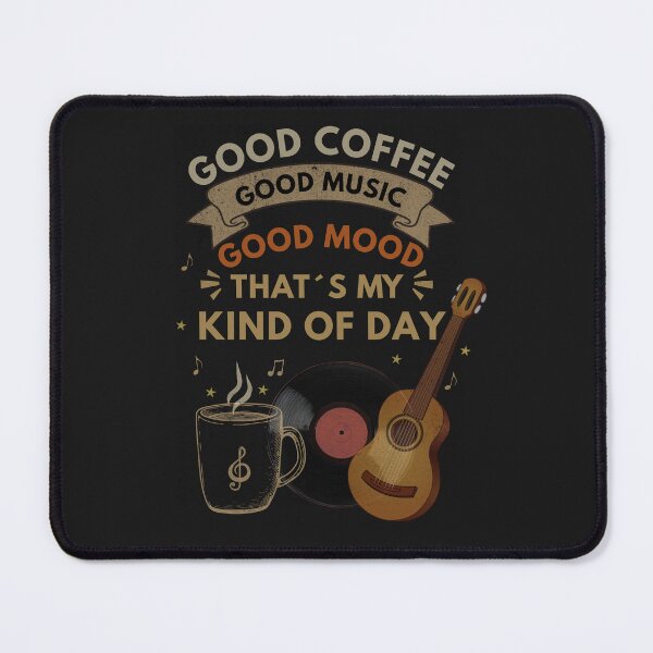 Item preview, Good Coffee Good Music Good Mood Guitar Lover Shirt designed and sold by Joyful-Pixel.