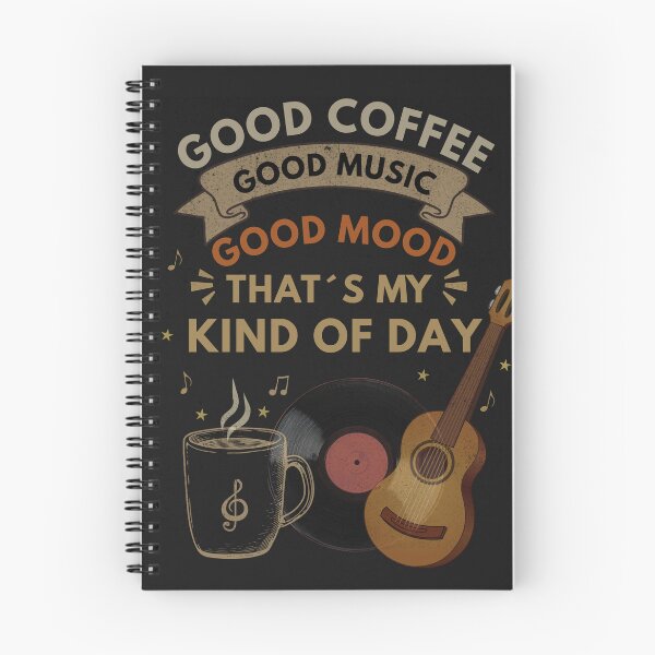 Item preview, Good Coffee Good Music Good Mood Guitar Lover Shirt designed and sold by Joyful-Pixel.
