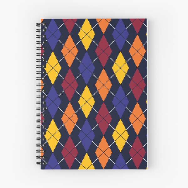 Item preview, Pixel Art Argyle Seamless Pattern in Navy Gold and Crimson designed and sold by mrhighsky.