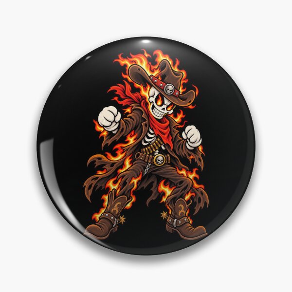 Item preview, Hellfire Outlaw – Flaming Skeleton Cowboy designed and sold by Ghostly-Outlaws.