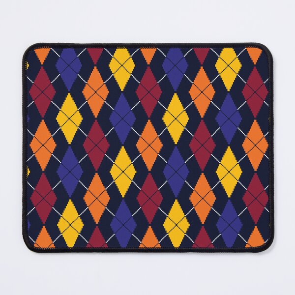 Item preview, Pixel Art Argyle Seamless Pattern in Navy Gold and Crimson designed and sold by mrhighsky.