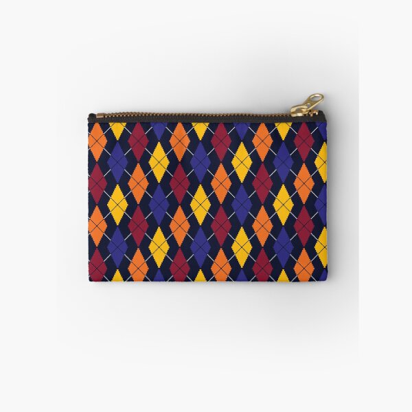 Item preview, Pixel Art Argyle Seamless Pattern in Navy Gold and Crimson designed and sold by mrhighsky.