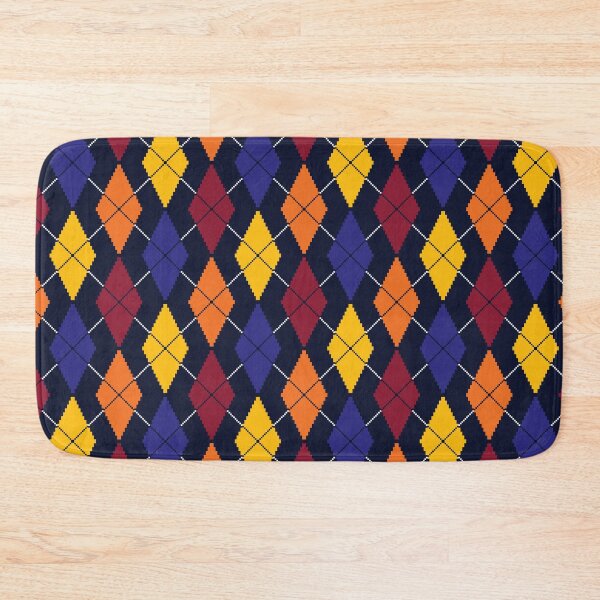 Item preview, Pixel Art Argyle Seamless Pattern in Navy Gold and Crimson designed and sold by mrhighsky.