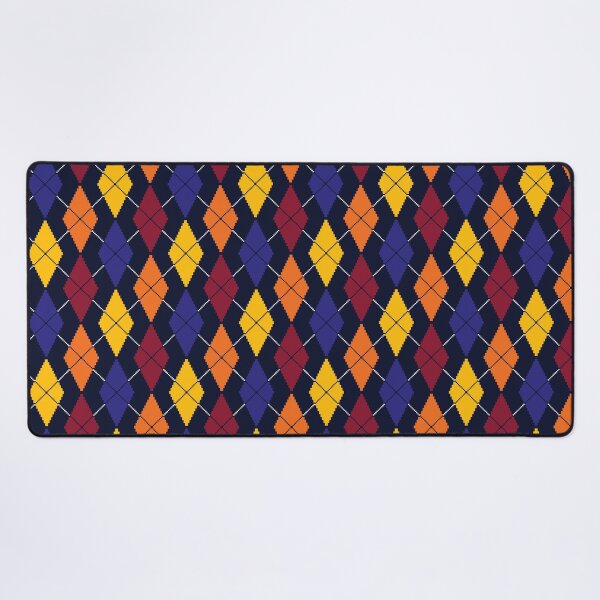 Item preview, Pixel Art Argyle Seamless Pattern in Navy Gold and Crimson designed and sold by mrhighsky.