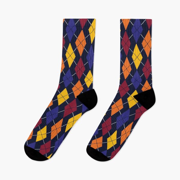 Item preview, Pixel Art Argyle Seamless Pattern in Navy Gold and Crimson designed and sold by mrhighsky.