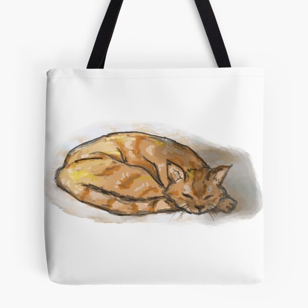 Item preview, Cozy Sleeping Orange Tabby Cat designed and sold by hopenoli_art.