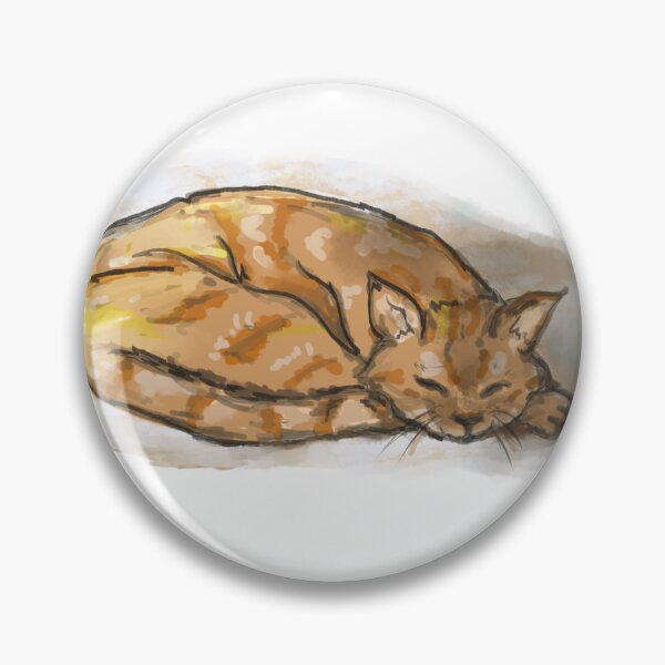 Item preview, Cozy Sleeping Orange Tabby Cat designed and sold by hopenoli_art.
