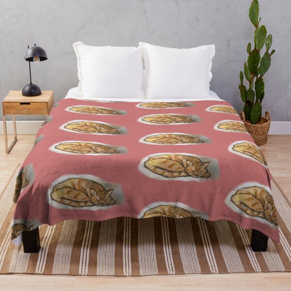 Item preview, Cozy Sleeping Orange Tabby Cat designed and sold by hopenoli_art.