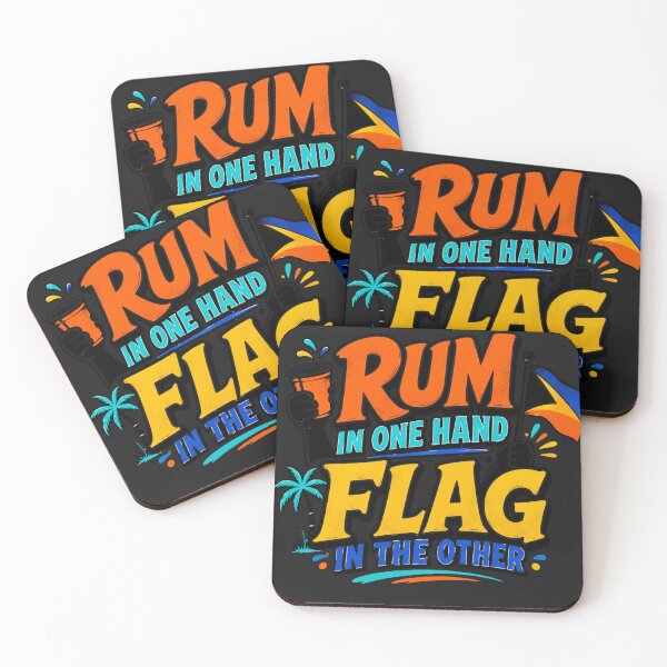 Item preview, Rum in One Hand Flag in the Other Carnival Fete Shirt designed and sold by GiftLore Studio.
