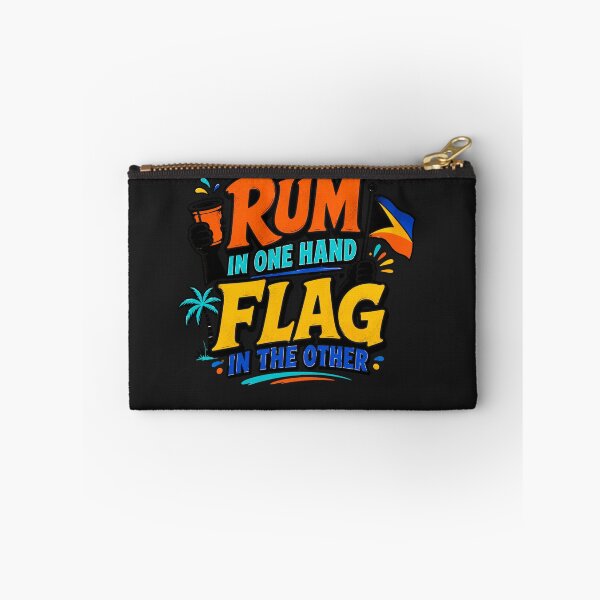 Item preview, Rum in One Hand Flag in the Other Carnival Fete Shirt designed and sold by GiftLore Studio.