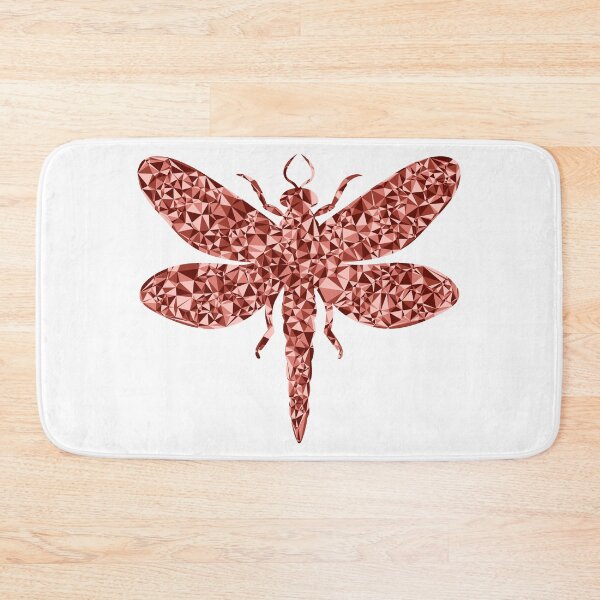 Item preview, Dragonfly Red Triangular Mosaic Silhouette Design designed and sold by DymondDesigns.