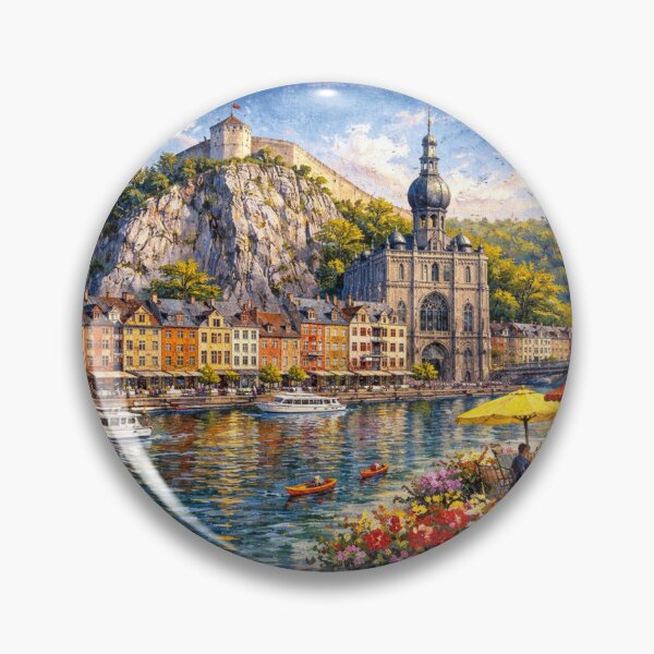 Item preview, A painting of Dinant, Belgium – A Beautiful City in Europe. designed and sold by GalleryKauffeld.