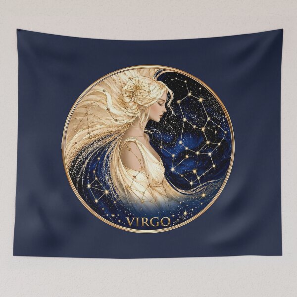 Item preview, Virgo Zodiac Goddess Celestial Astrology Art PNG designed and sold by MythicMood.