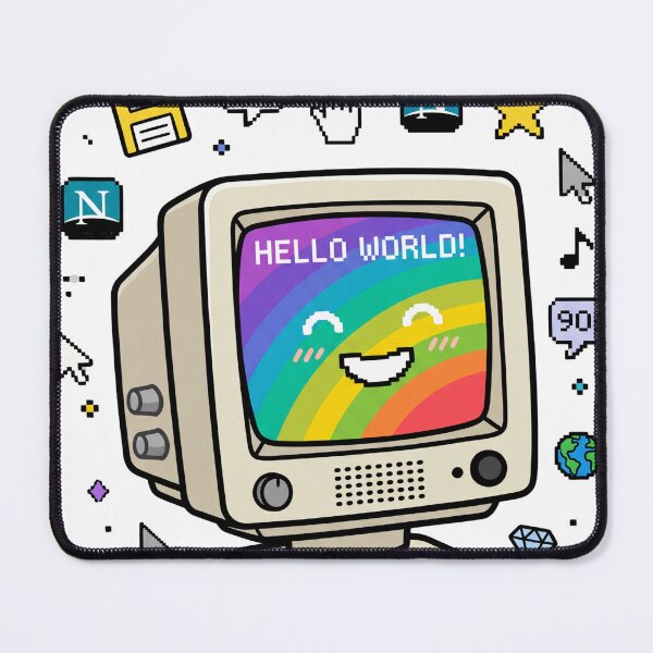 Item preview, Smiling CRT Monitor 90s Internet Nostalgia designed and sold by badbar.
