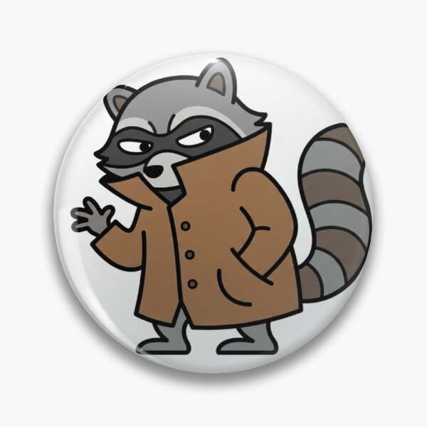 Item preview, Suspicious Raccoon Trench Coat Shady Business designed and sold by NeonNerd Studio.