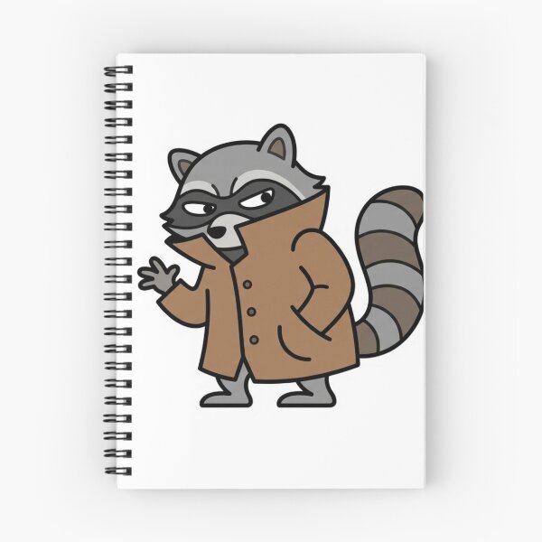 Item preview, Suspicious Raccoon Trench Coat Shady Business designed and sold by NeonNerd Studio.