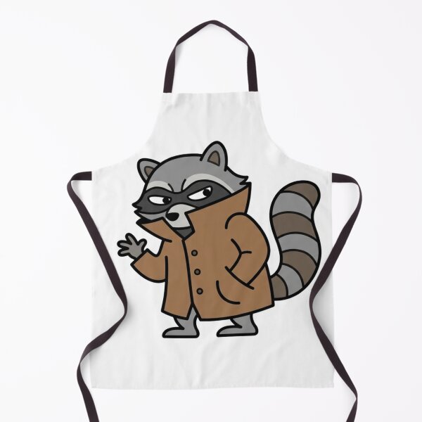 Item preview, Suspicious Raccoon Trench Coat Shady Business designed and sold by NeonNerd Studio.