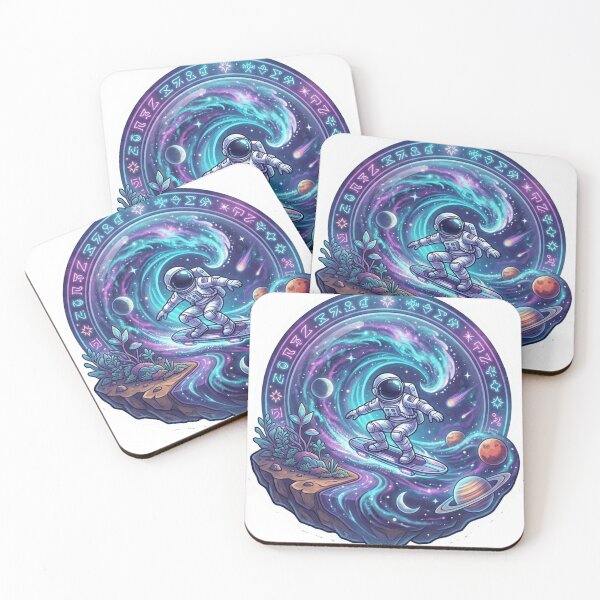 Item preview, Cosmic Surfer — Astronaut Riding the Galaxy Waves designed and sold by RoyArt0.