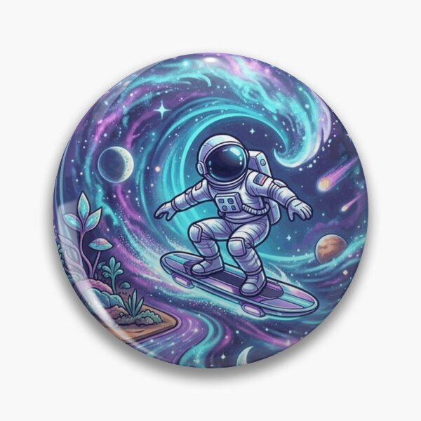 Item preview, Cosmic Surfer — Astronaut Riding the Galaxy Waves designed and sold by RoyArt0.