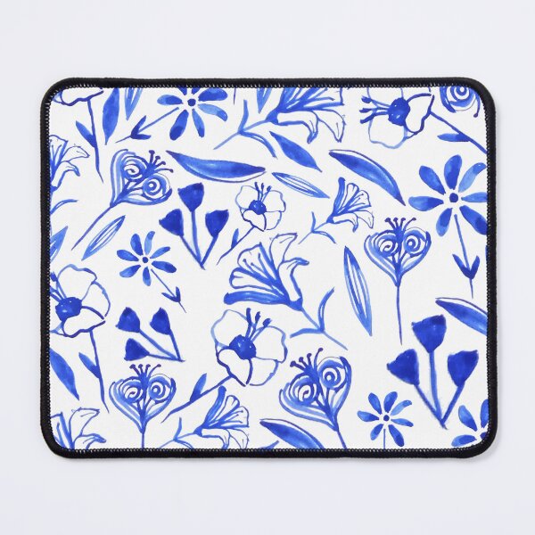 Item preview, Cobalt Blue Wildflowers in Watercolor designed and sold by ElizabethCoelho.