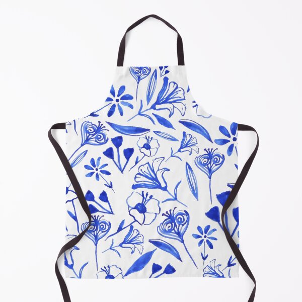Item preview, Cobalt Blue Wildflowers in Watercolor designed and sold by ElizabethCoelho.