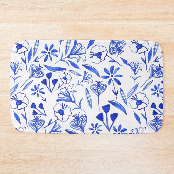 Item preview, Cobalt Blue Wildflowers in Watercolor designed and sold by ElizabethCoelho.