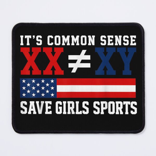 Item preview, It's Common Sense XX Does Not Equal XY Save Girls Sports Conservative American Flag designed and sold by EricCotanori.