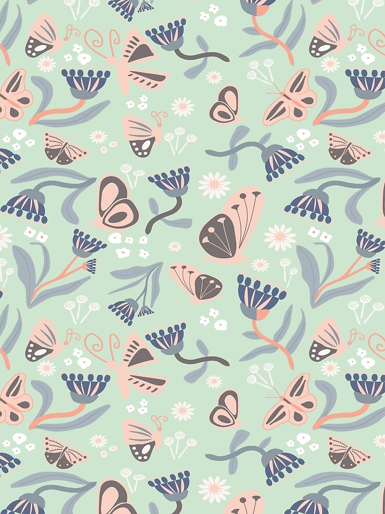 Thumbnail 3 of 3, Scarf, Butterfly Life designed and sold by MYpatternlab.
