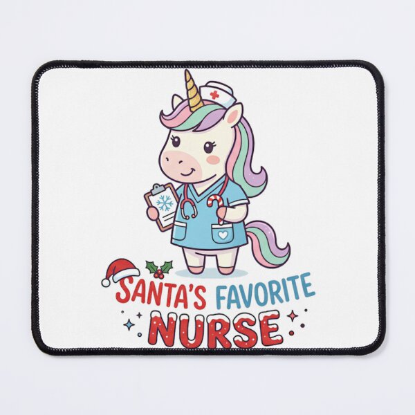 Item preview, Unicorn Nurse Santa's Favorite Nurse Christmas Cute designed and sold by Sitred123.