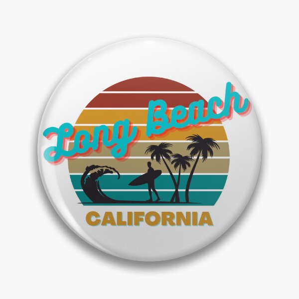 Item preview, Long Beach California Retro Vintage Sunset designed and sold by adriana-holmes.