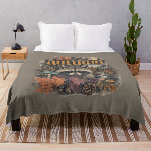 Item preview, Autumn Raccoon Vintage Woodland Nature Illustration designed and sold by Trendvia .