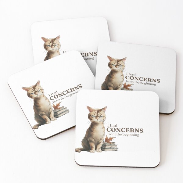 Item preview, I Had Concerns From the Beginning – Judgmental Cat Book Lover Illustration designed and sold by CozyAndContrary.