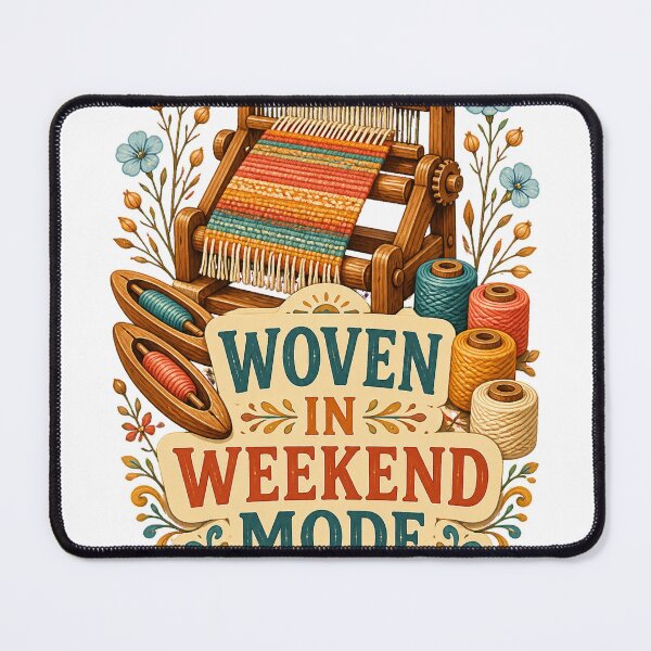 Item preview, Woven In Weekend Mode Vintage Loom Art designed and sold by CheerfulNest.
