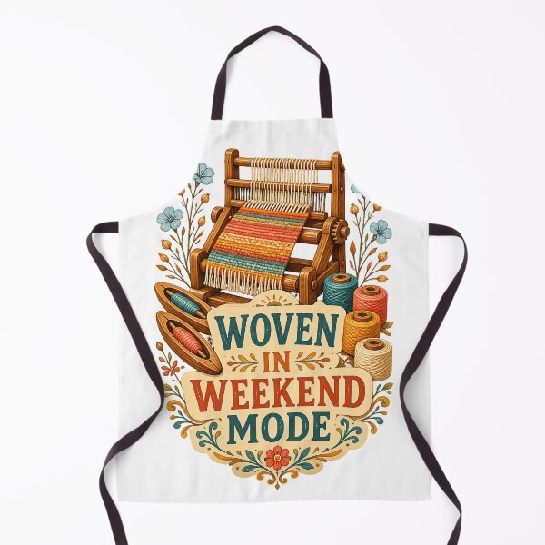 Item preview, Woven In Weekend Mode Vintage Loom Art designed and sold by CheerfulNest.
