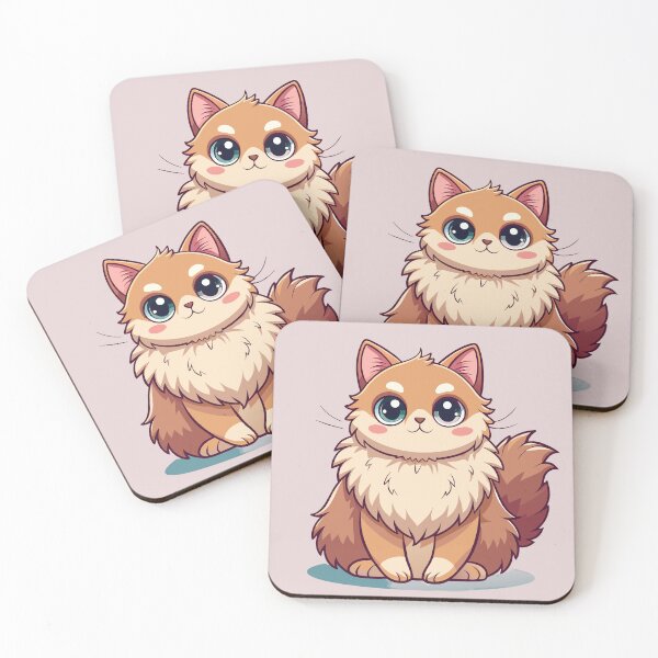 Item preview, Cute Kawaii Exotic Longhair Cat with Fluffy Fur designed and sold by Mousy17.