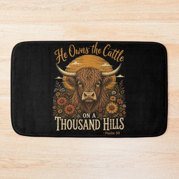 Item preview, Highland Cow Faith Graphic for Rustic Nature Lovers designed and sold by anapldv.