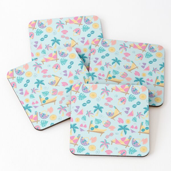 Item preview, Summer Beach Icons Pattern designed and sold by MYpatternlab.