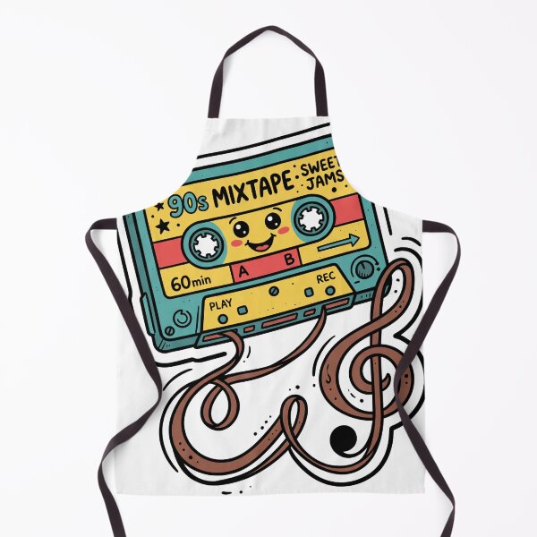 Item preview, Smiling Cassette Tape 90s Nostalgia Doodle designed and sold by badbar.