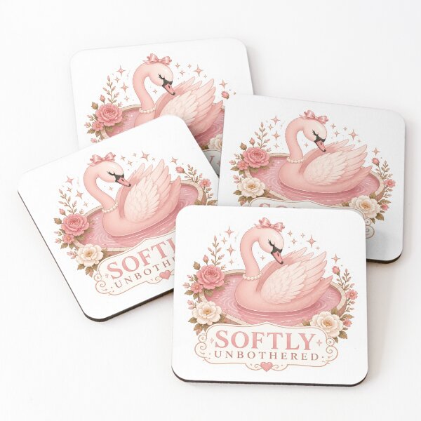 Item preview, Softly Unbothered Swan Sticker PNG | Cute Pink Feminine Aesthetic | Elegant Kawaii Swan Vinyl Decal | Soft Girl Gift designed and sold by Stylestickers55.