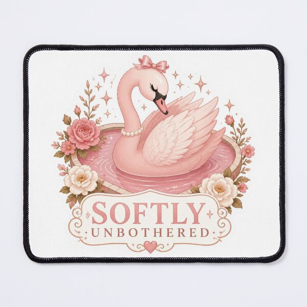 Item preview, Softly Unbothered Swan Sticker PNG | Cute Pink Feminine Aesthetic | Elegant Kawaii Swan Vinyl Decal | Soft Girl Gift designed and sold by Stylestickers55.