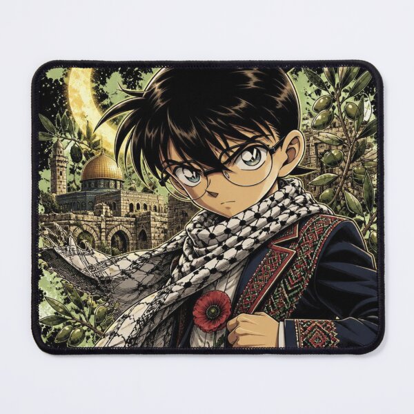 Item preview, Conan Edogawa Palestinian Tatreez Anime Streetwear designed and sold by SoraandSoil.