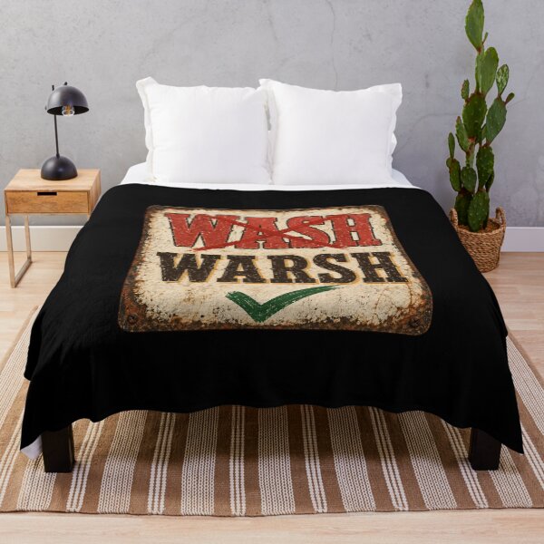 Item preview, wash warning vintage no wash sign with distressed style designed and sold by anapldv.