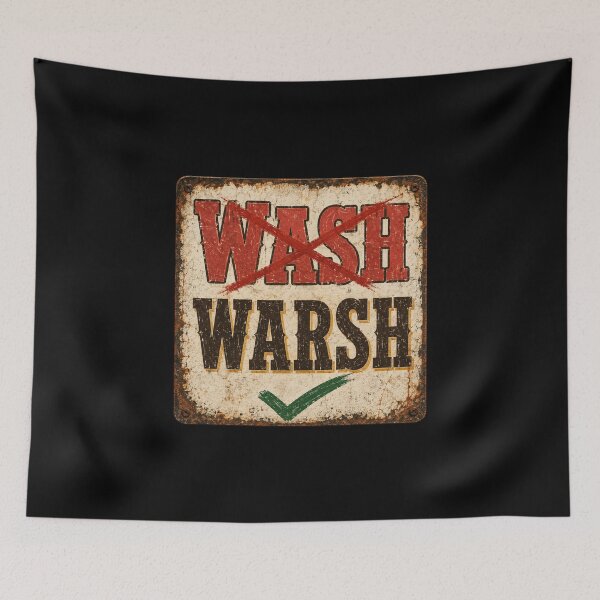 Item preview, wash warning vintage no wash sign with distressed style designed and sold by anapldv.