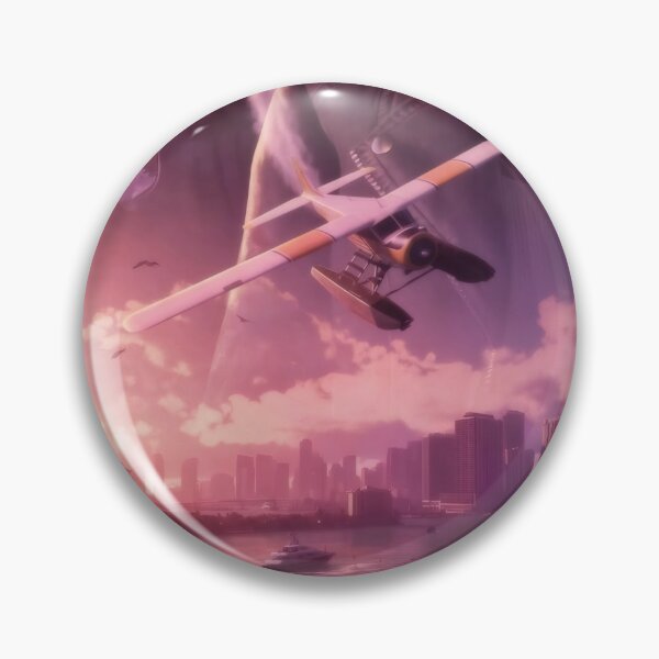 Item preview, Neon Coastal Duo - Tropical City Sunset & Seaplane Illustration designed and sold by Billy Morfo™.